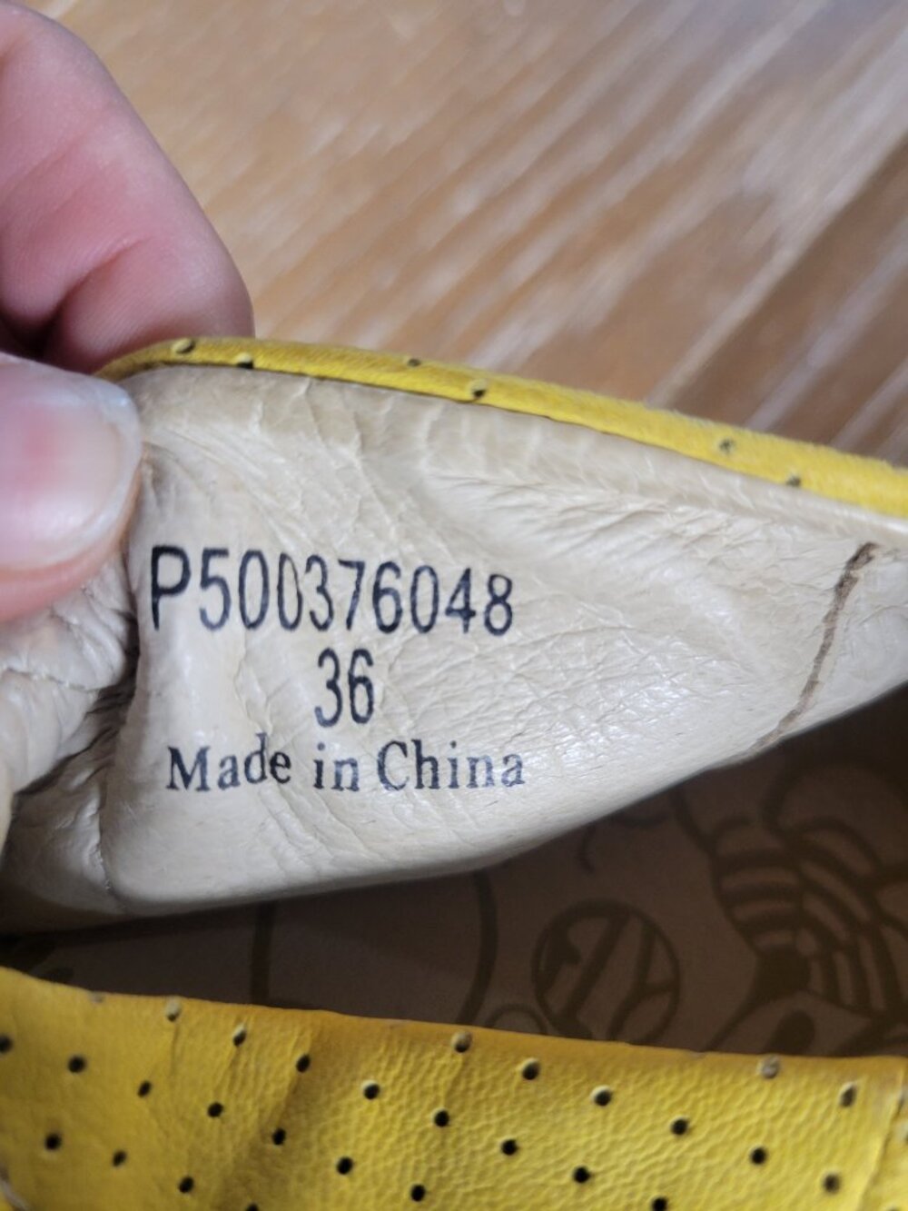 Fly London Yellow Perforated Leather Peep Toe Wedge Sandals EU 36 US 5.5-6 - Picture 9 of 14